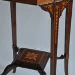 wonderful antique jas shoolbred two tier inlaid side table