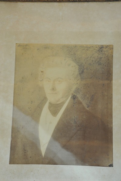 wonderfully decorative antique gilt gesso framed portrait of a gentleman