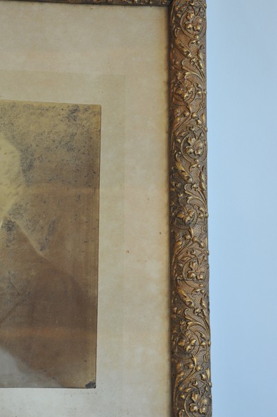 wonderfully decorative antique gilt gesso framed portrait of a gentleman