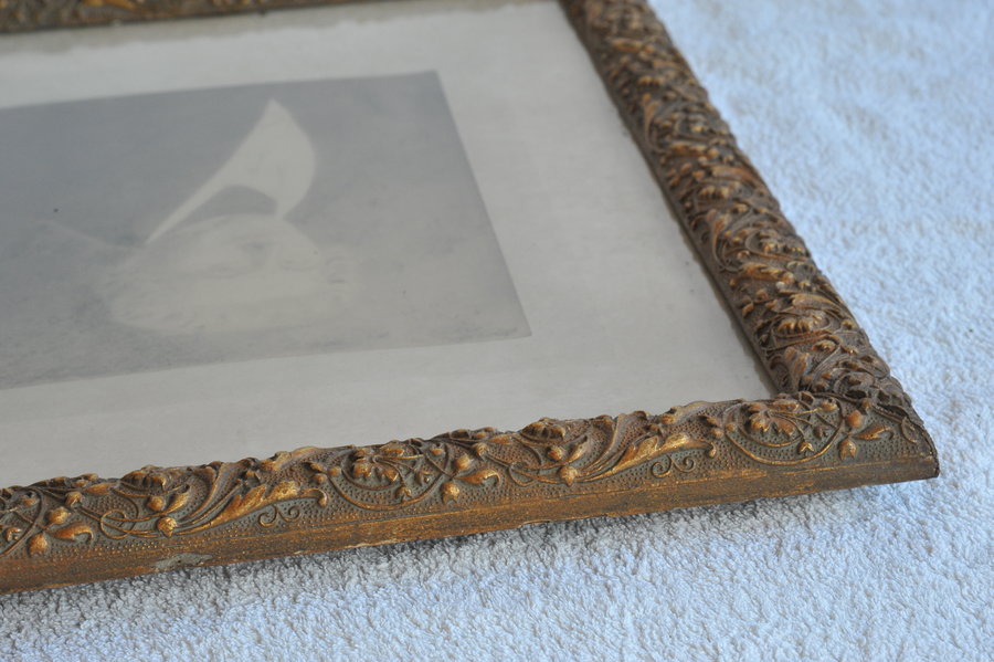 wonderfully decorative antique gilt gesso framed portrait of a gentleman