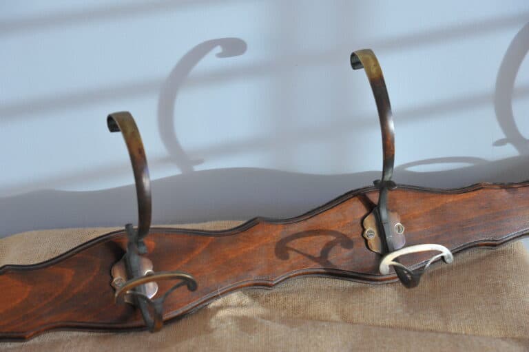 antique wall mount four branch bronze coat rack