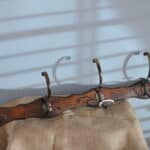 antique wall mount four branch bronze coat rack