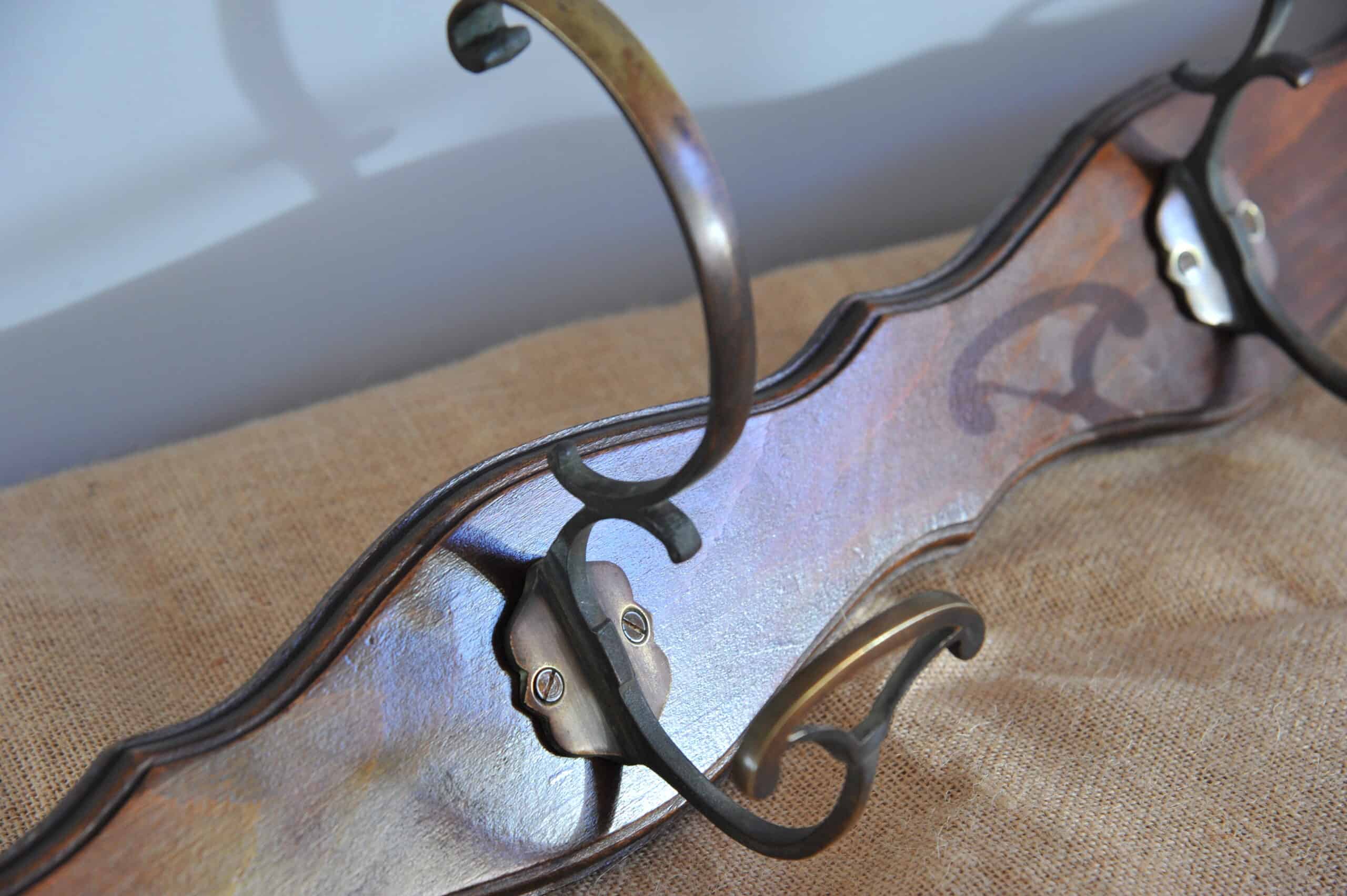 antique wall mount four branch bronze coat rack