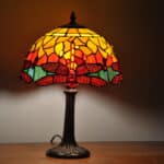 striking vintage tiffany style dragonfly table lamp