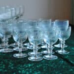 set of vintage french port/liqueur glasses