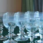 set of vintage french port/liqueur glasses