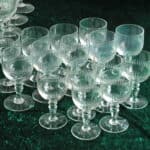 set of vintage french port/liqueur glasses