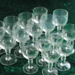 set of vintage french port/liqueur glasses