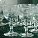 set of vintage french port/liqueur glasses