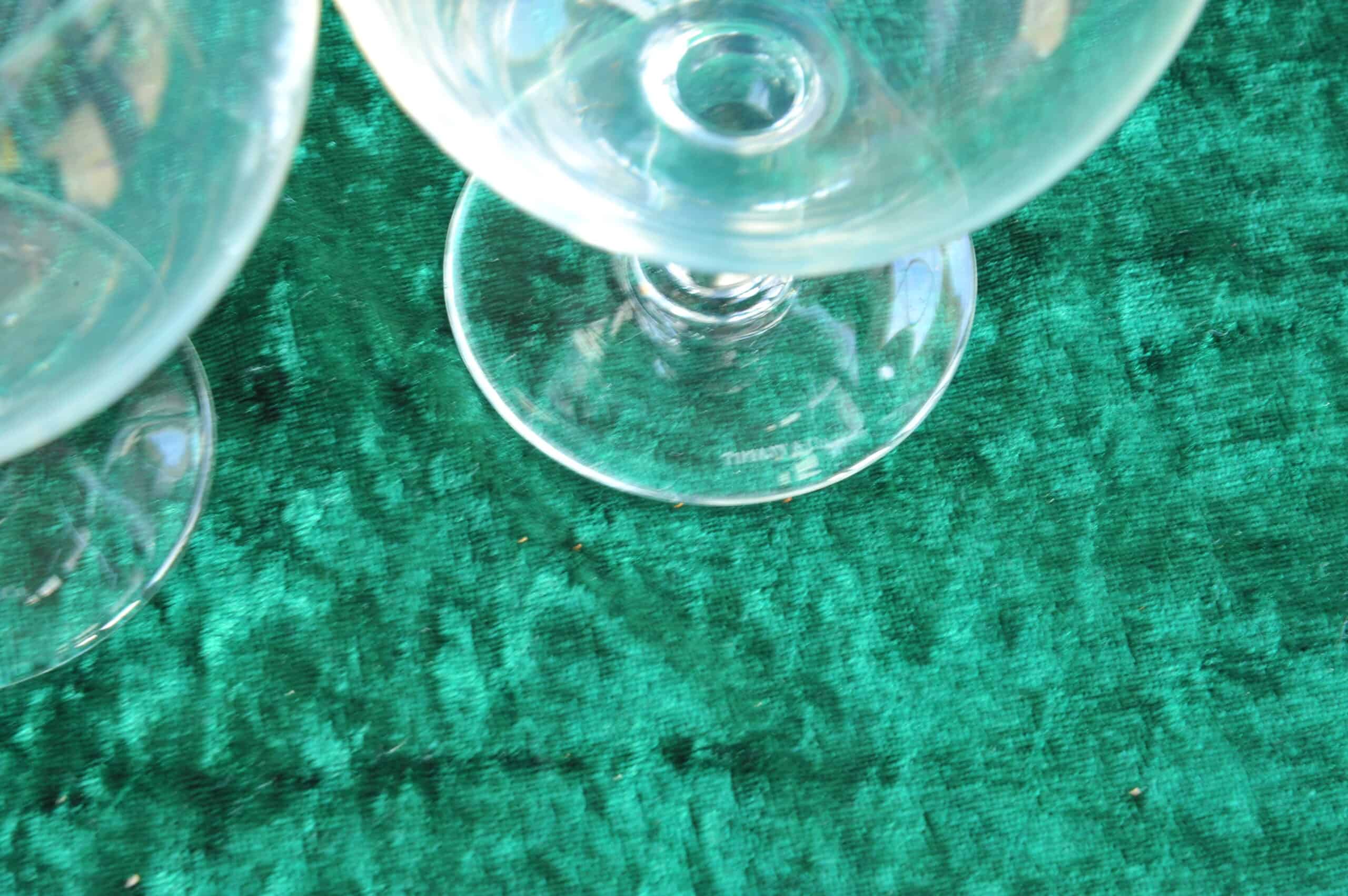 a set of three vintage tiffany &co glasses