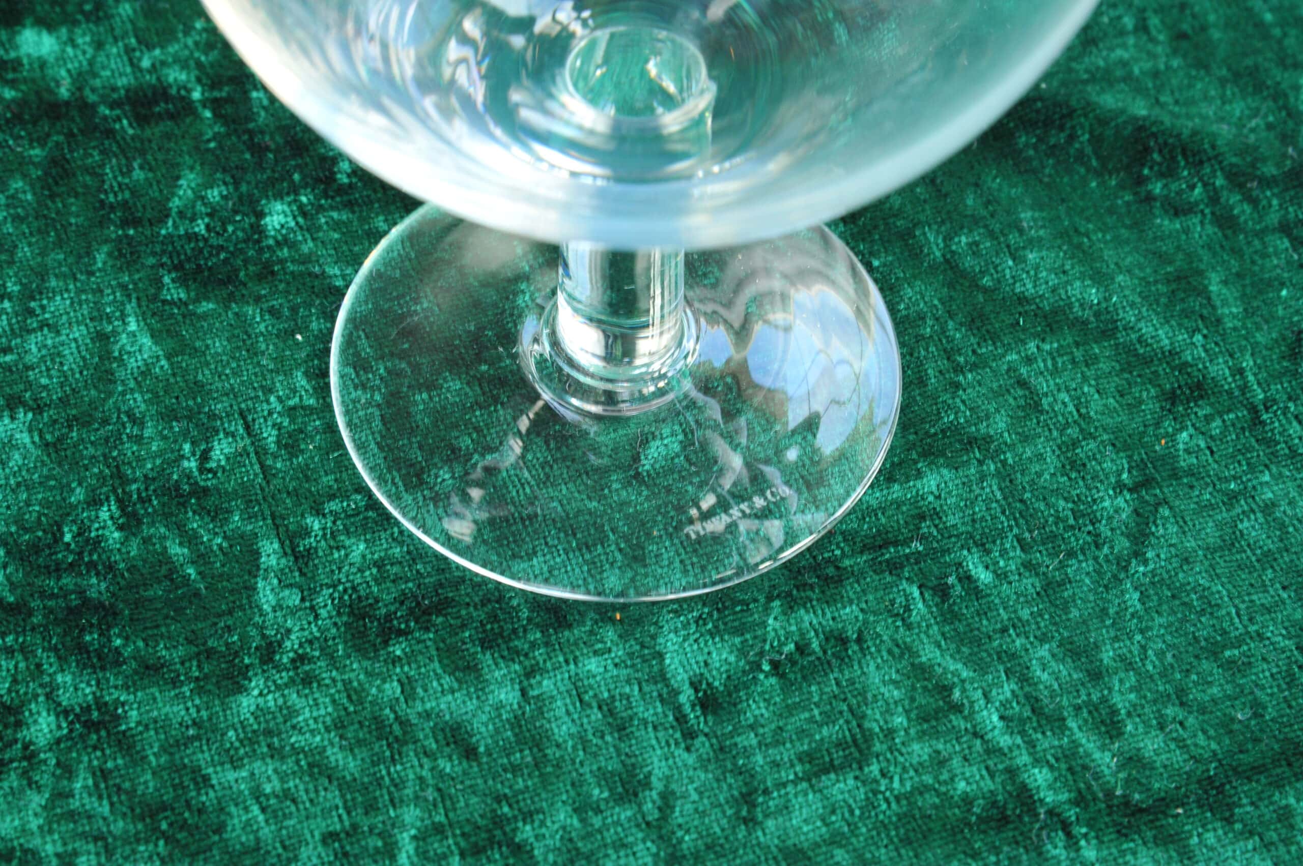 a set of three vintage tiffany &co glasses