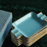 a lovely set of six vintage villeroy and boch ceramic ashtrays