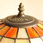 lovely large vintage tiffany style glass table lamp