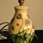 a vintage moorcroft table lamp