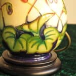 a vintage moorcroft table lamp