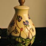 a vintage moorcroft table lamp