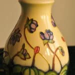 a vintage moorcroft table lamp