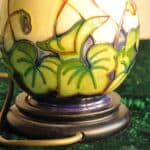 a vintage moorcroft table lamp