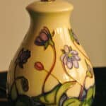 a vintage moorcroft table lamp