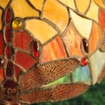 striking vintage tiffany style dragonfly table lamp