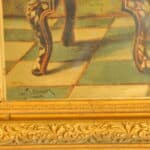 a wonderful pair of antique vintage framed pears prints