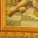 a wonderful pair of antique vintage framed pears prints