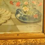 a wonderful pair of antique vintage framed pears prints