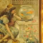 a wonderful pair of antique vintage framed pears prints