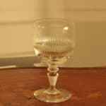 long set of vintage french wine glasses