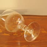 long set of vintage french wine glasses