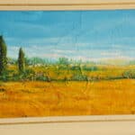 two striking vintage original oil on board tuscan landscapes by tebo marzari