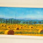 two striking vintage original oil on board tuscan landscapes by tebo marzari