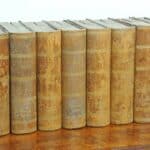 wonderful and rare set of eight vintage french faux livres false books