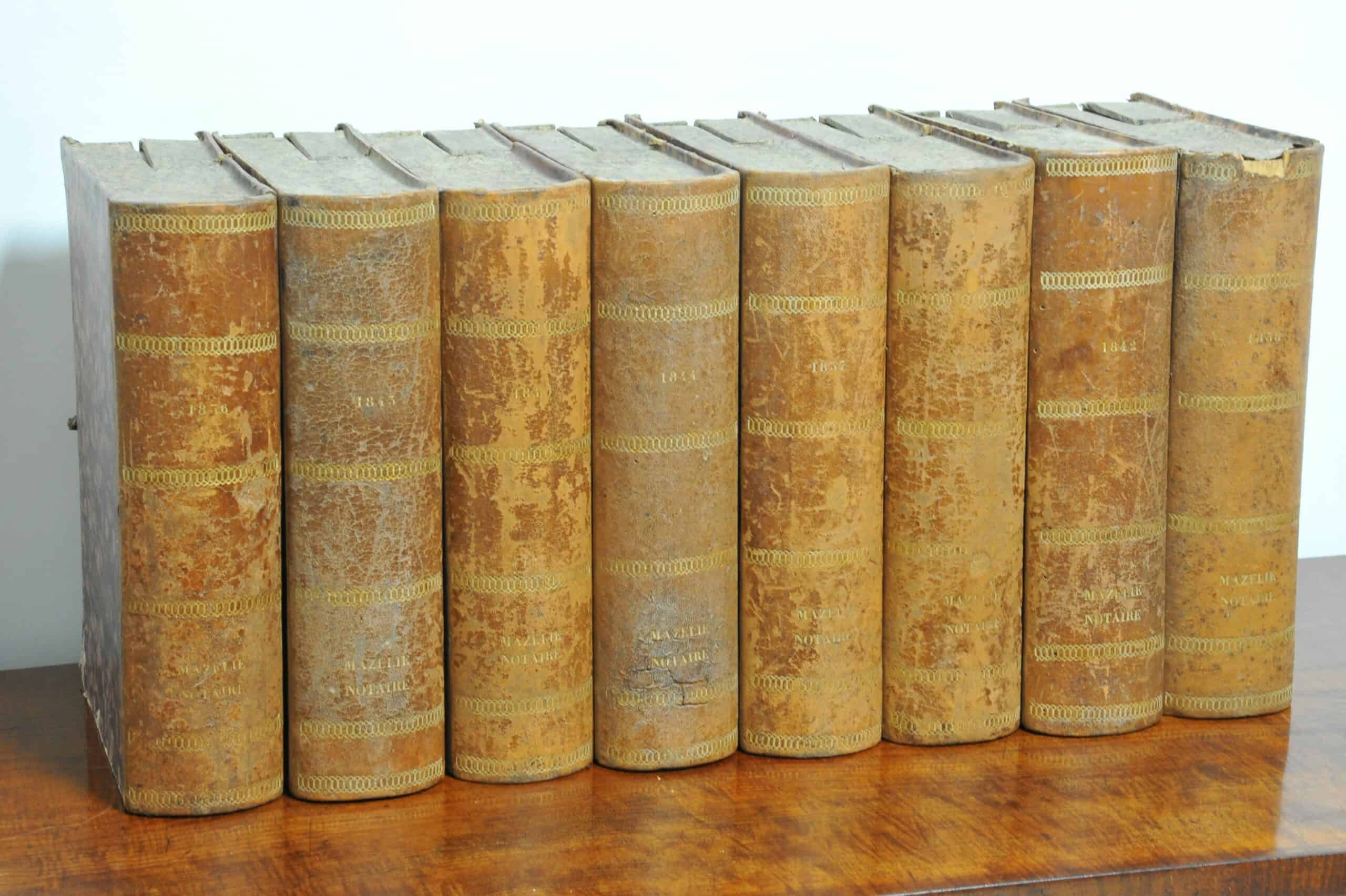 wonderful and rare set of eight vintage french faux livres false books