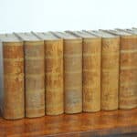 wonderful and rare set of eight vintage french faux livres false books