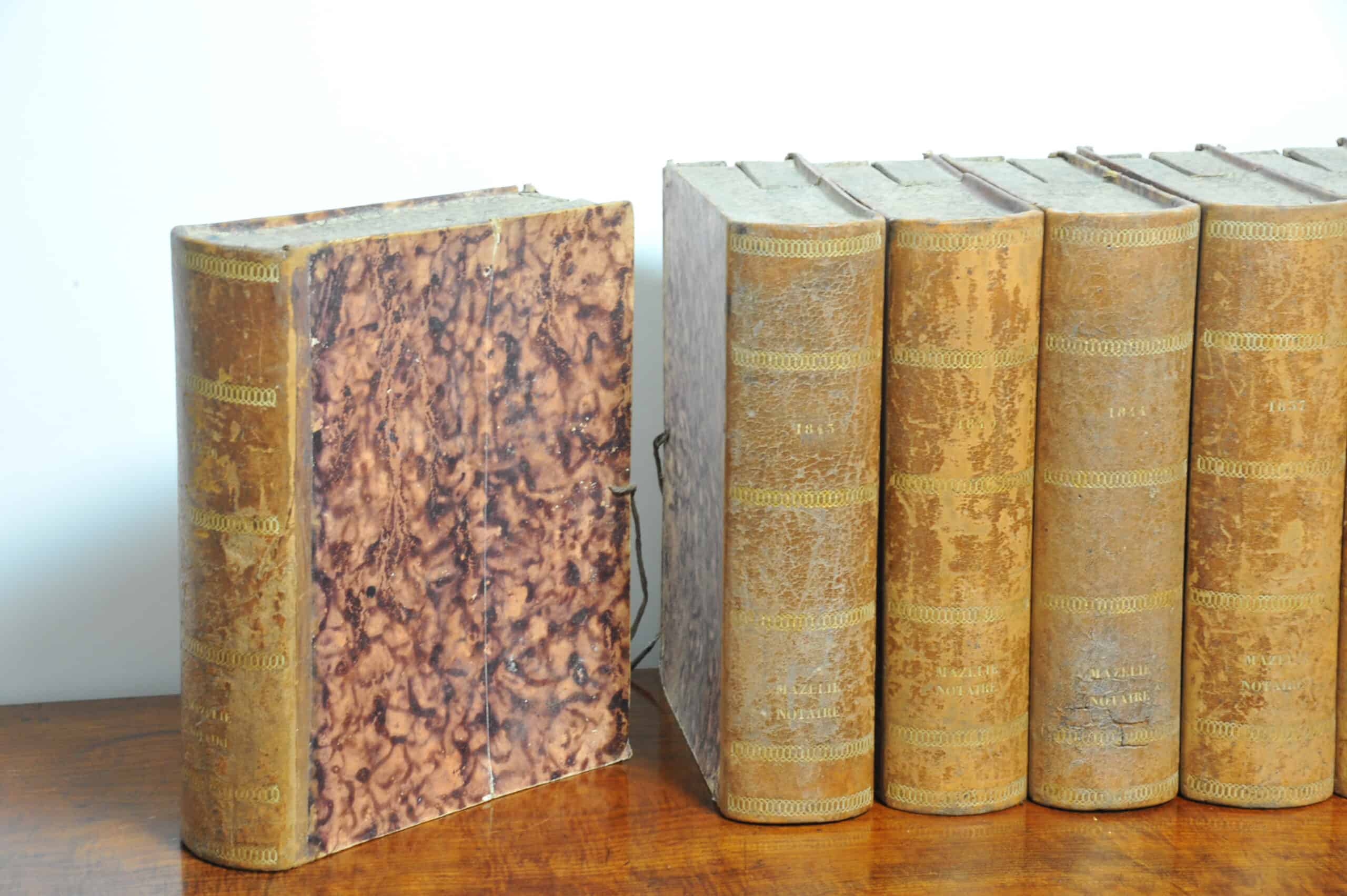 wonderful and rare set of eight vintage french faux livres false books