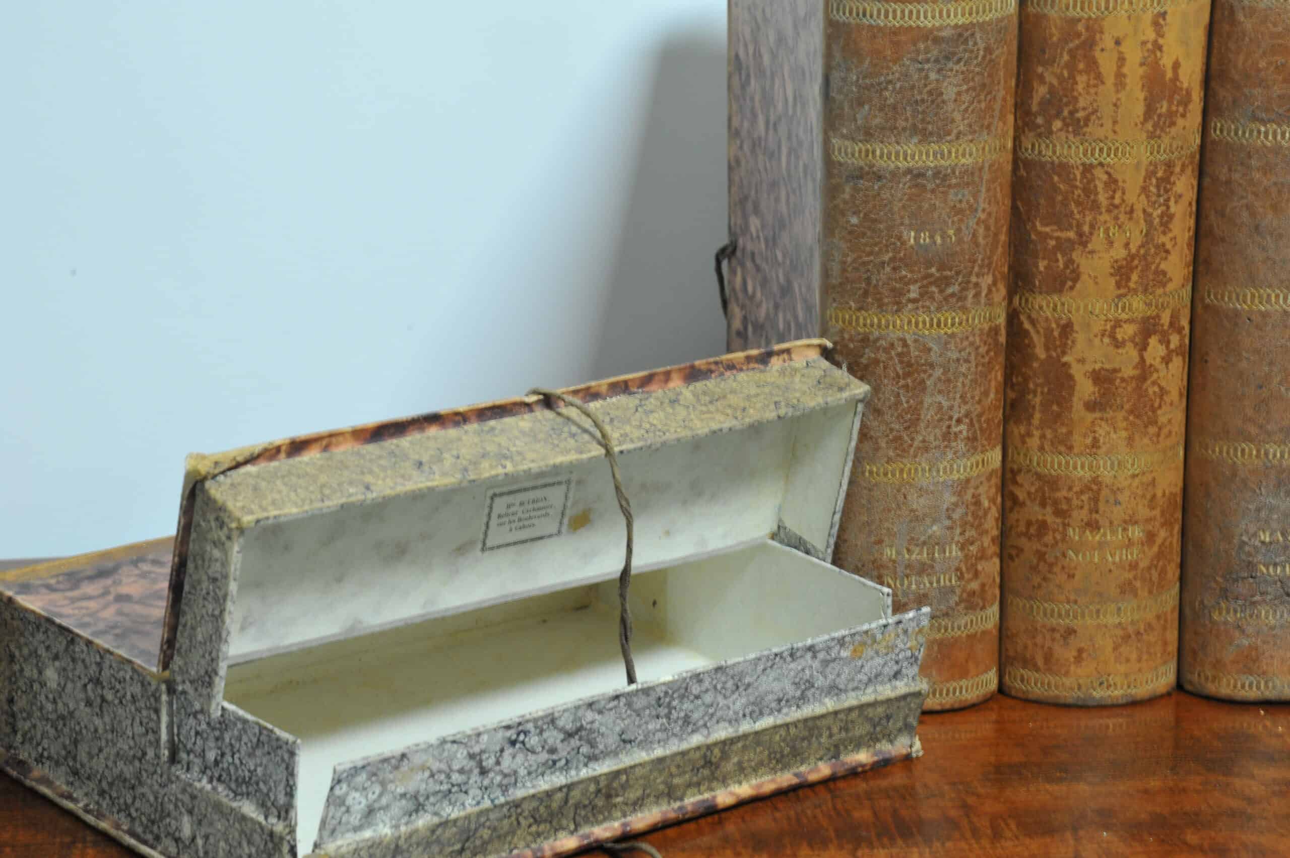 wonderful and rare set of eight vintage french faux livres false books