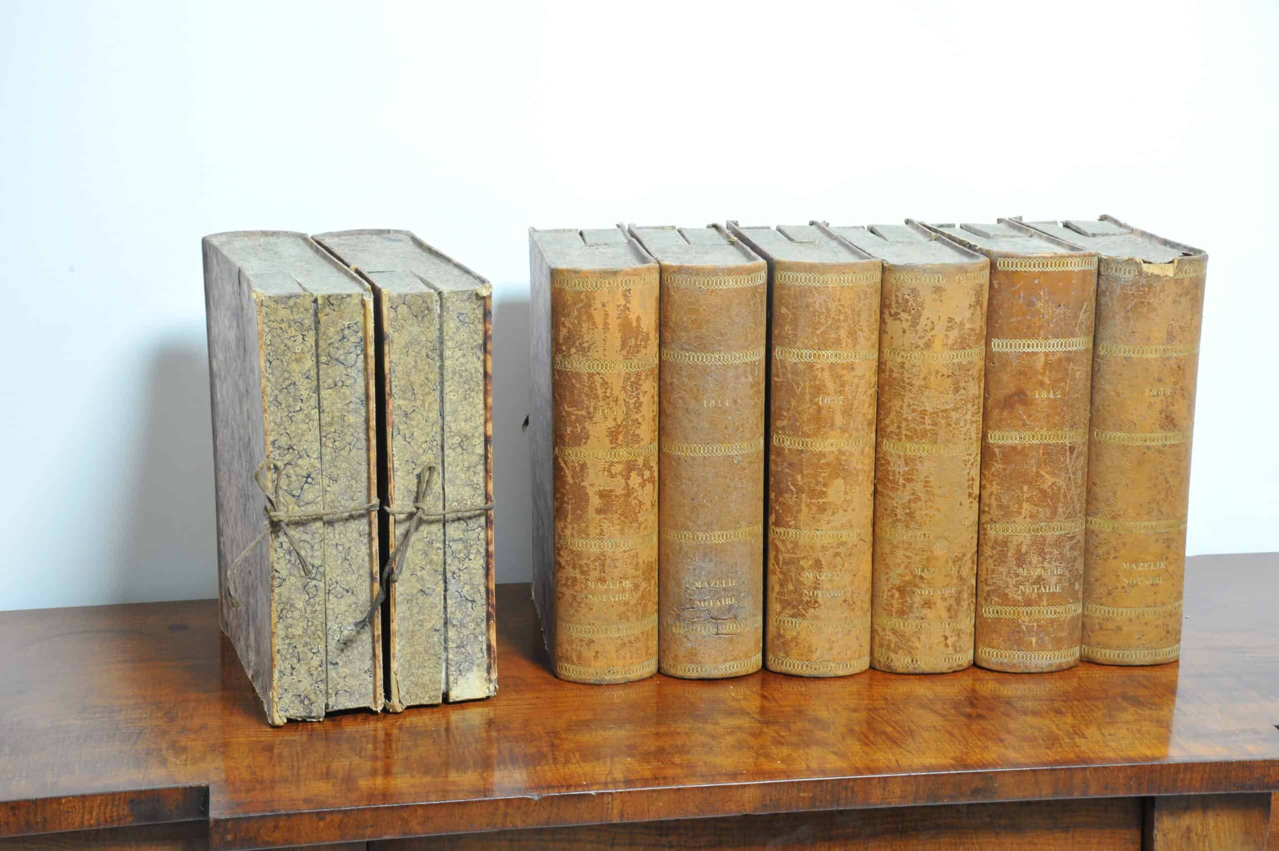 wonderful and rare set of eight vintage french faux livres false books