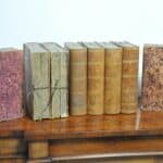 wonderful and rare set of eight vintage french faux livres false books