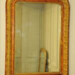 very large antique French gilt gesso wall mirror