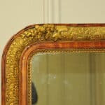 very large antique french gilt gesso wall mirror