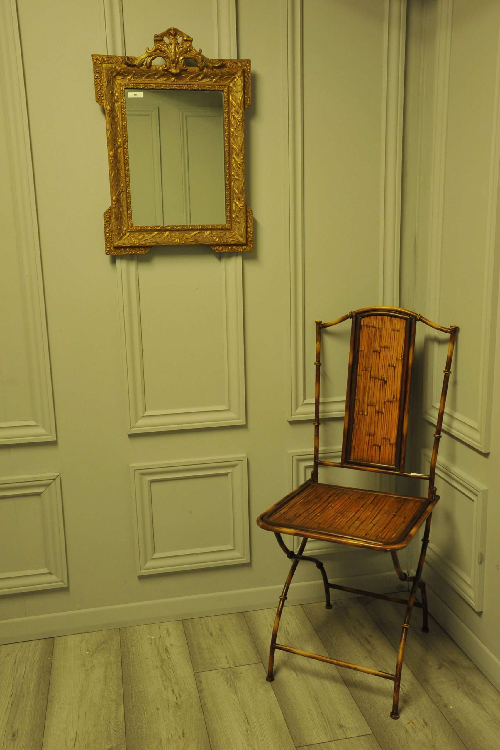 antique 19c french gilt gesso wall mirror