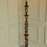 astonishingly rare antique kashmiri floor standing open twist lamp