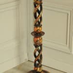 astonishingly rare antique kashmiri floor standing open twist lamp