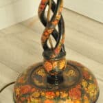 astonishingly rare antique kashmiri floor standing open twist lamp