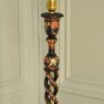 an antique kashmiri open twist table lamp