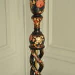 an antique kashmiri open twist table lamp