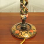 an antique kashmiri open twist table lamp