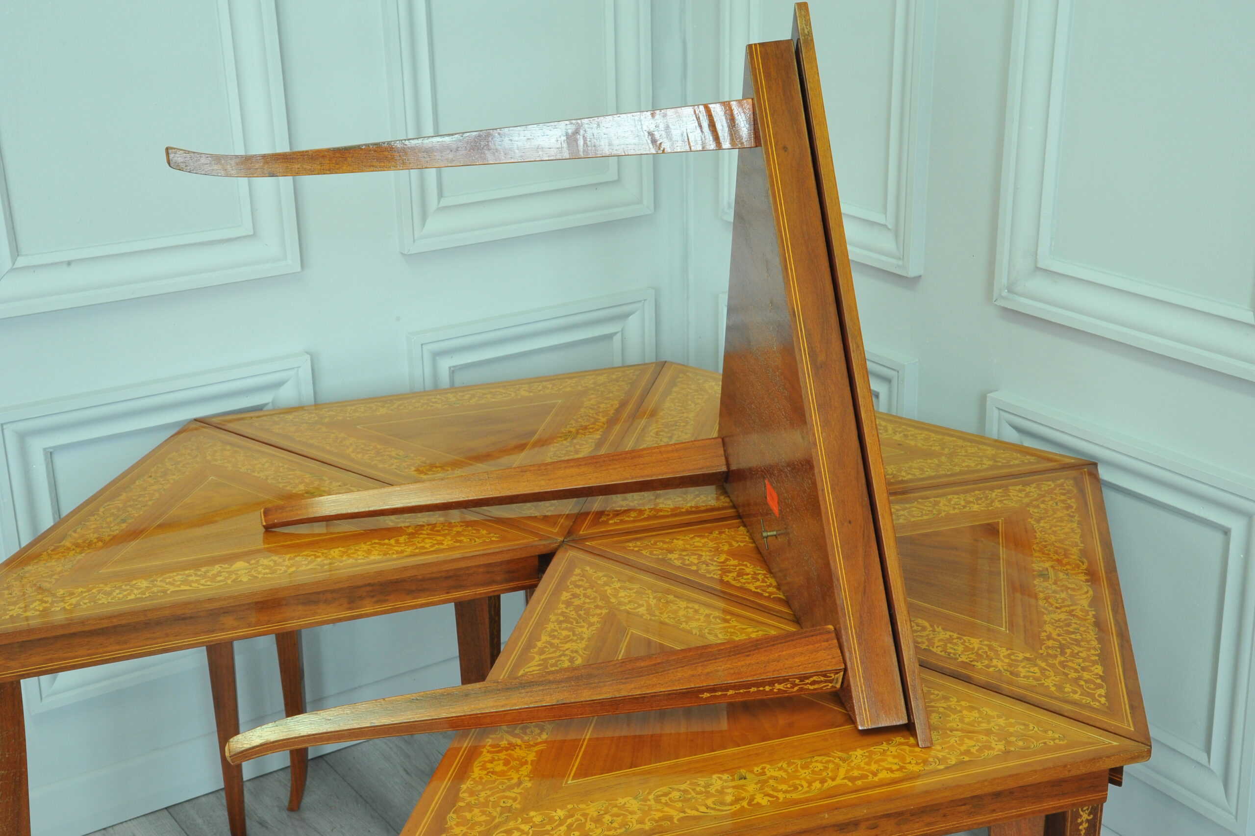 a rare set of italian sorrento inlaid tables