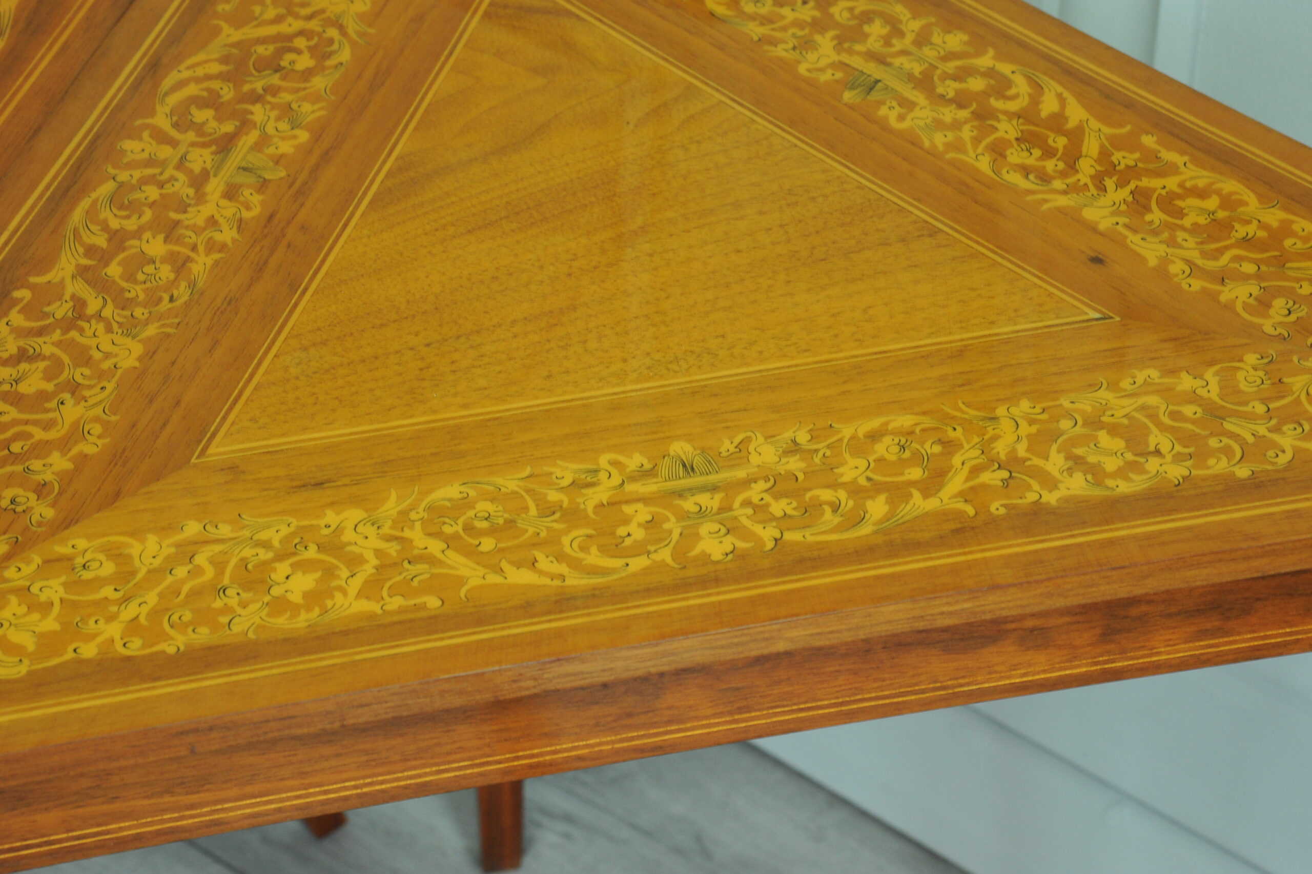 a rare set of italian sorrento inlaid tables